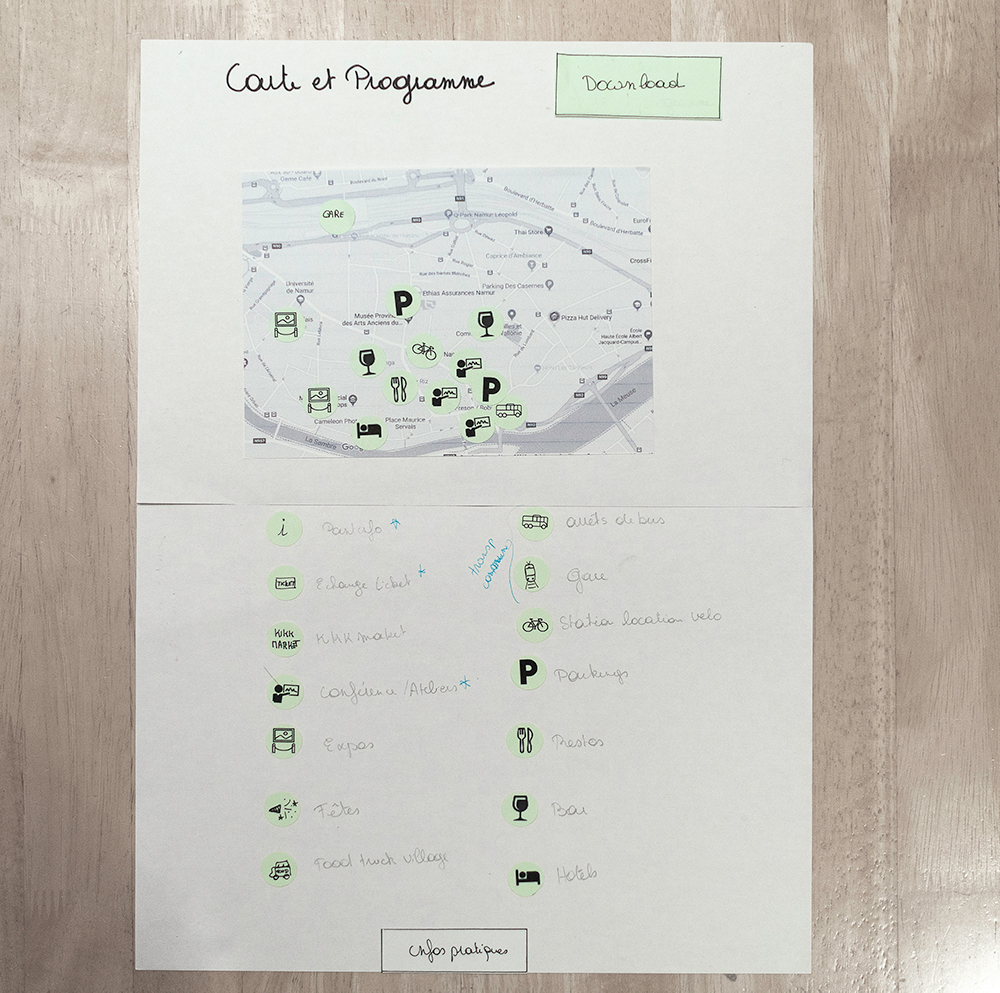 Prototype papier accueil de la page carte 